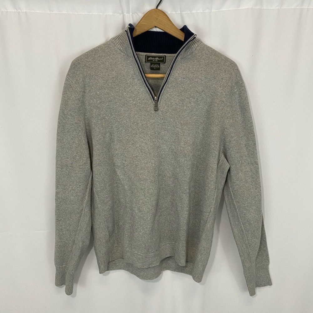 Eddie Bauer Half Zip Pull Over Sweater Size Large